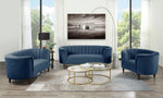 Millephri Blue Velvet Loveseat