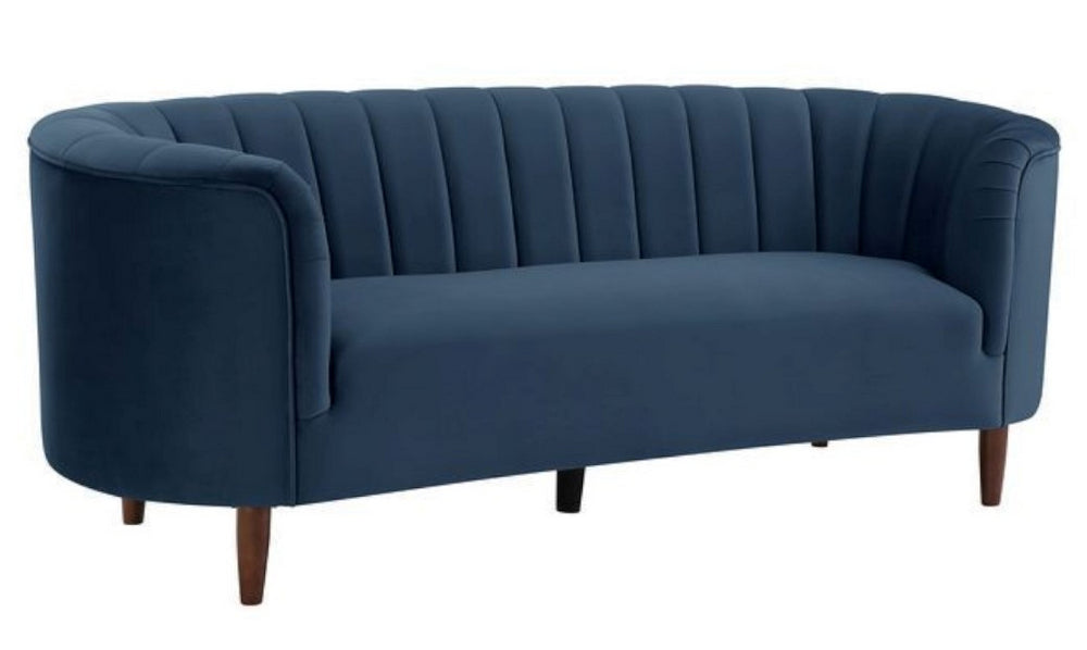 Millephri Blue Velvet Sofa