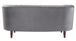 Millephri Gray Velvet Loveseat