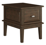 Minot Brown Cherry Wood End Table