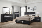 Miranda Black Wood 5-Drawer Chest