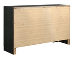 Miranda Black Wood 7-Drawer Dresser