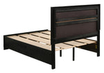 Miranda Black Wood Fully Slatted Full Storage Bed