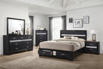 Miranda Black Wood Fully Slatted King Storage Bed