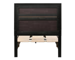 Miranda Black Wood Fully Slatted Twin Storage Bed