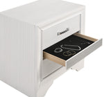 Miranda White Wood 2-Drawer Nightstand