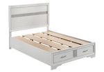 Miranda White Wood Fully Slatted Full Storage Bed