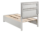 Miranda White Wood Fully Slatted Twin Storage Bed