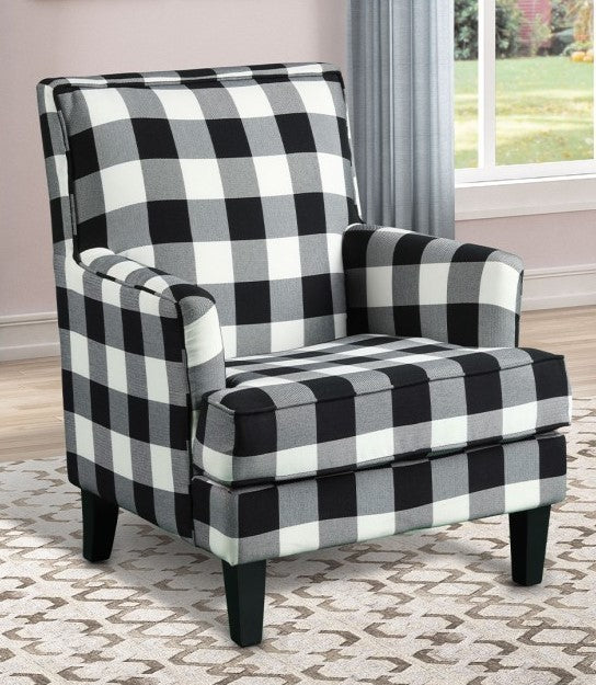 Mirembe Checkered Fabric Accent Chair