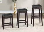 Missie 2 Black PU Leather/Wood Bar Stools