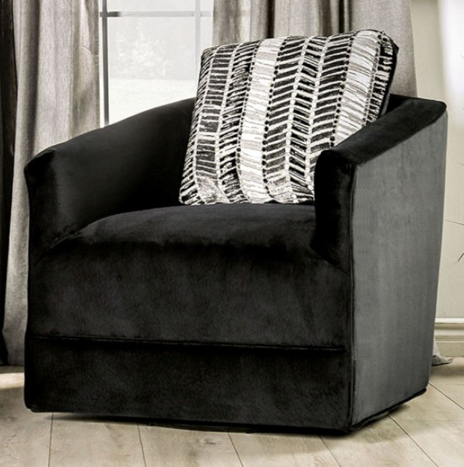 Modbury Black Microfiber Chair