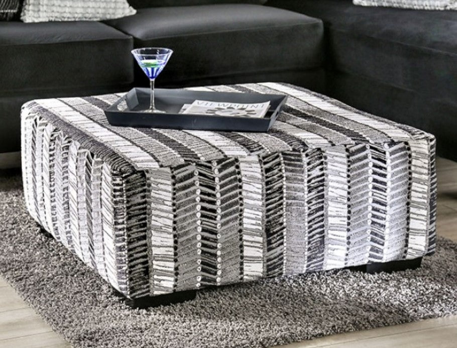 Modbury Stripe Multi Microfiber Ottoman