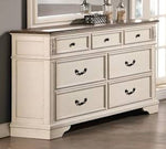 Moerani White Wood 7-Drawer Dresser