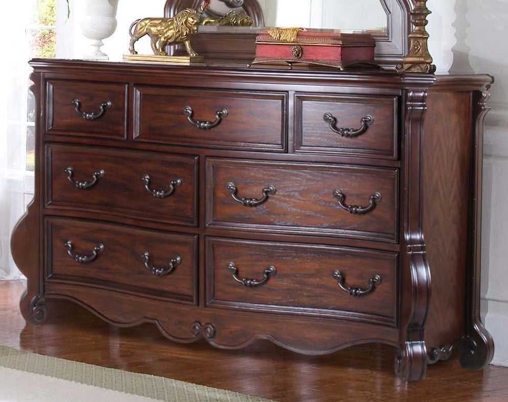 Moira Brown Wood/Marble Dresser