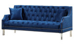 Mora 2-Pc Blue Velvet Sofa Set