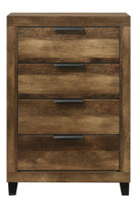 Morales Rustic Oak Wood 4-Drawer Chest