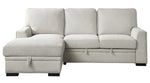 Morelia 2-Pc Beige Fabric LAF Sectional Sofa Bed