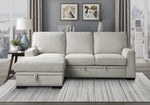 Morelia 2-Pc Beige Fabric LAF Sectional Sofa Bed