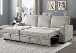 Morelia 2-Pc Beige Fabric LAF Sectional Sofa Bed