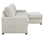 Morelia 2-Pc Beige Fabric RAF Sectional Sofa Bed