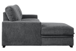 Morelia 2-Pc Charcoal Fabric LAF Sectional Sofa Bed