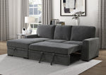 Morelia 2-Pc Charcoal Fabric LAF Sectional Sofa Bed