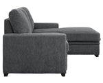 Morelia 2-Pc Charcoal Fabric RAF Sectional Sofa Bed