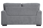 Morelia Gray Chenille Fabric Loveseat w/ Nailhead Trim