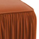 Morgan Cognac Pleated Ottoman