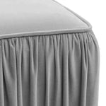 Morgan Slate Pleated Ottoman