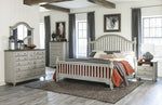 Mossbrook Light Gray Wood Cal King Bed