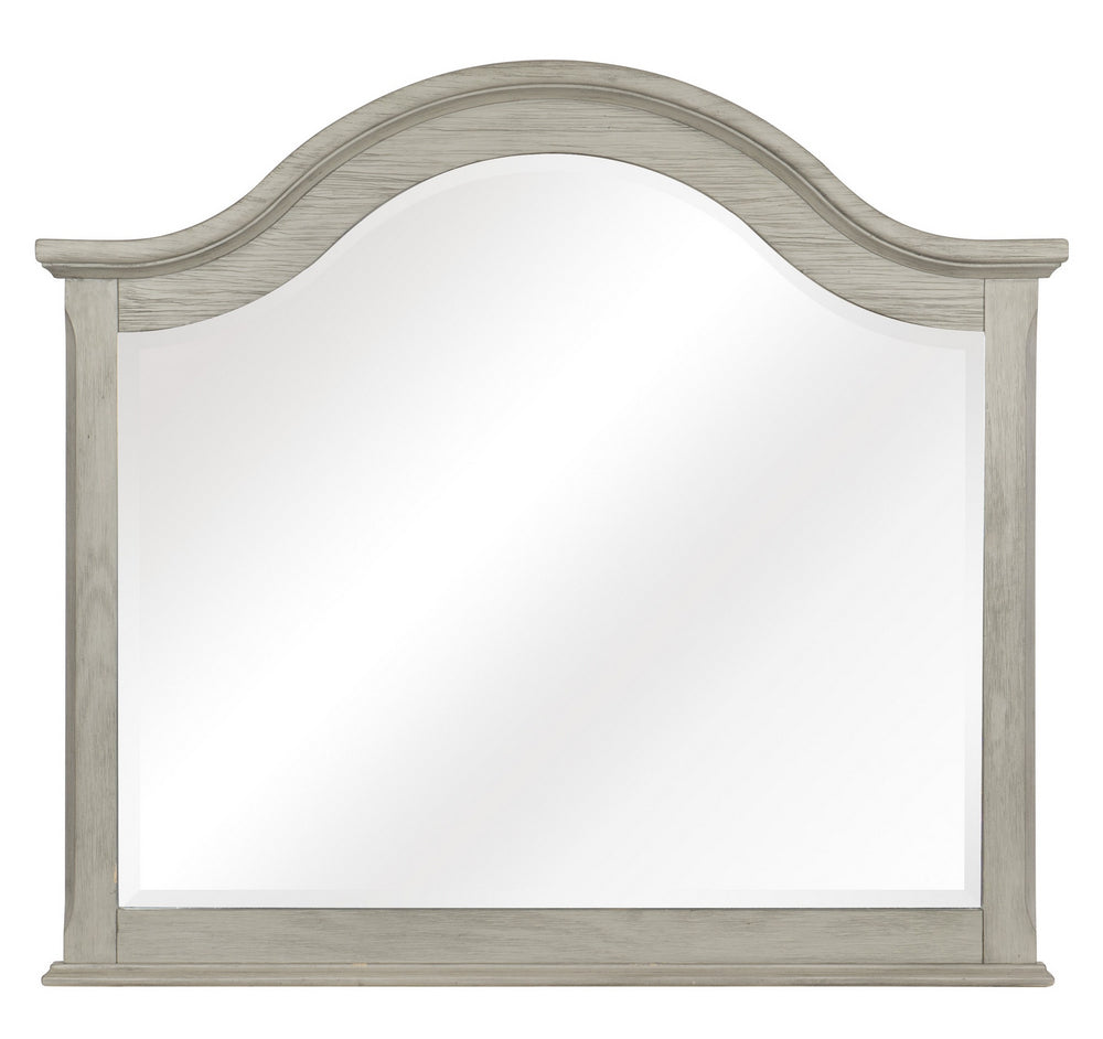 Mossbrook Light Gray Wood Dresser Mirror