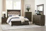 Motsinger Brown Wood Cal King Bed (Oversized)