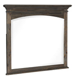 Motsinger Wire-Brushed Rustic Brown Wood Dresser Mirror