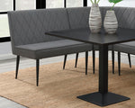 Moxee Espresso Wood/Gunmetal Metal Square Dining Table