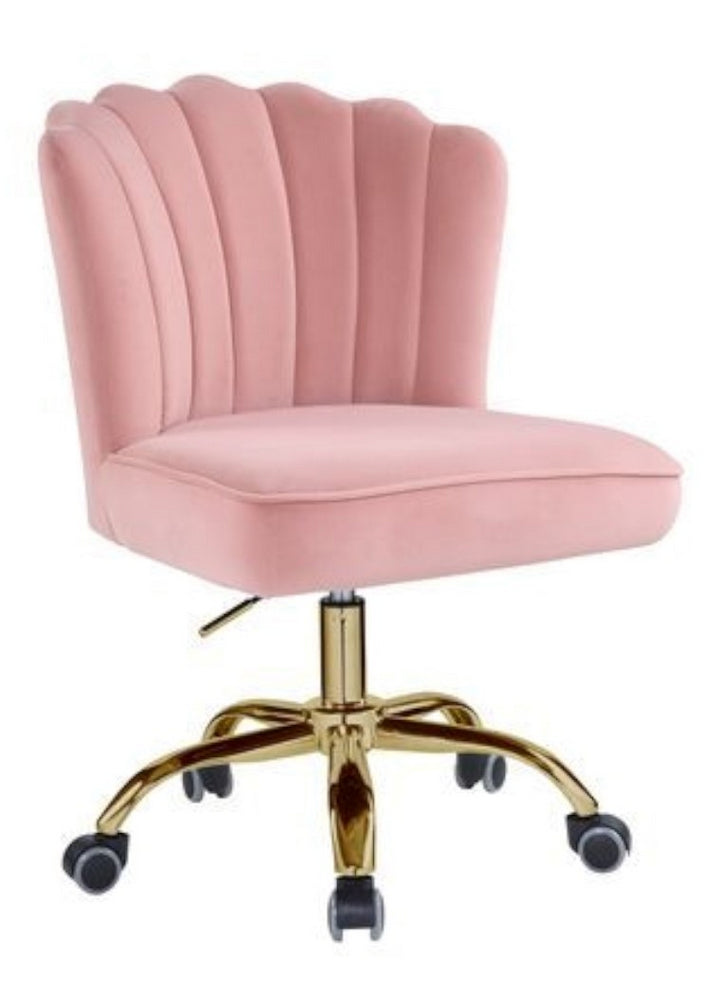 Moyle Rose Quartz Velvet Swivel Office Chair