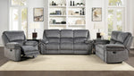 Muirfield Gray Microfiber Manual Recliner Loveseat