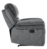 Muirfield Gray Textured Microfiber Manual Recliner