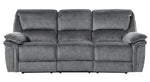 Muirfield Gray Textured Microfiber Manual Recliner Sofa