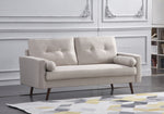 Muriel 2-Pc Beige Linen Fabric Sofa Set