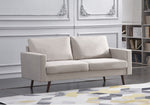 Muriel 2-Pc Beige Linen Fabric Sofa Set