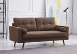 Muriel 2-Pc Brown Linen Fabric Sofa Set