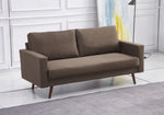 Muriel 2-Pc Brown Linen Fabric Sofa Set