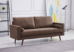 Muriel 2-Pc Brown Linen Fabric Sofa Set