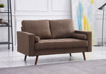 Muriel 2-Pc Brown Linen Fabric Sofa Set