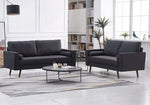 Muriel 2-Pc Dark Gray Linen Fabric Sofa Set