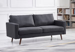 Muriel 2-Pc Dark Gray Linen Fabric Sofa Set