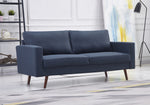 Muriel 2-Pc Navy Linen Fabric Sofa Set