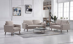 Muriel Beige Linen Fabric Chair