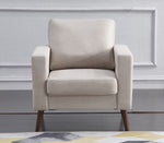 Muriel Beige Linen Fabric Chair